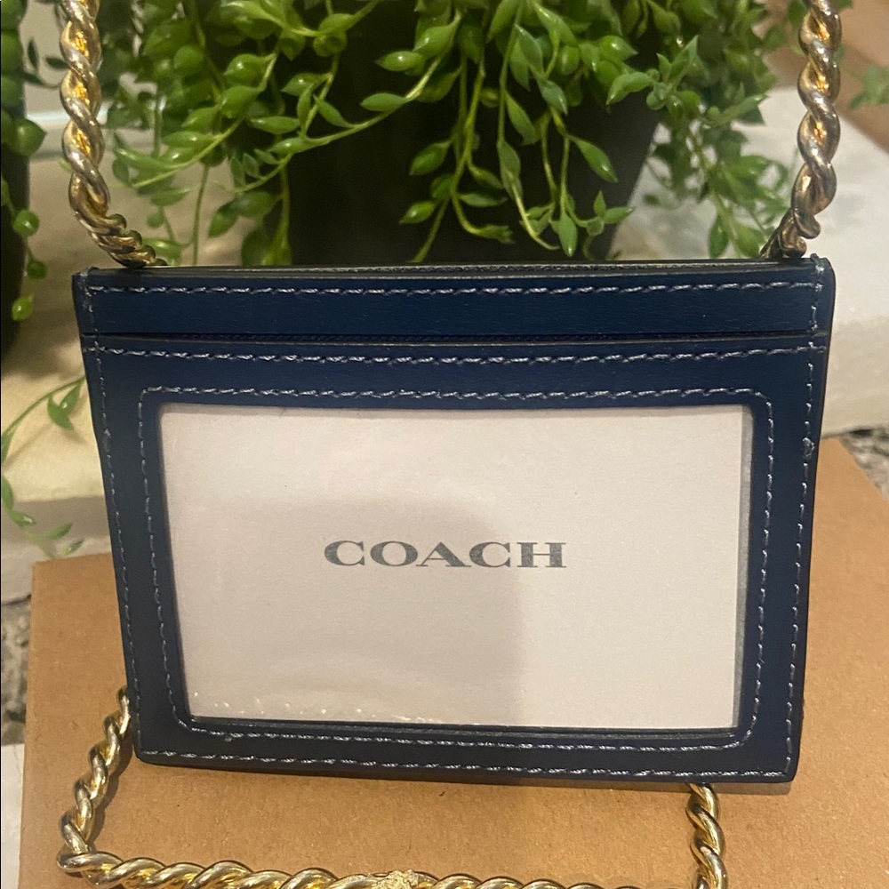 Coach NWT Denim Card Holder & Dust bag - Picture 4 of 9